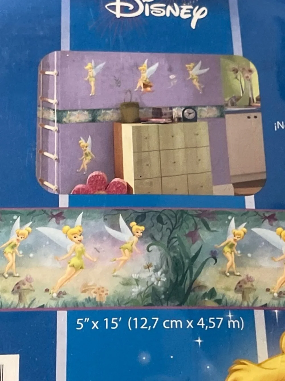 Tinker Bell Self-Stick Wall Border - Pastel Rainbow